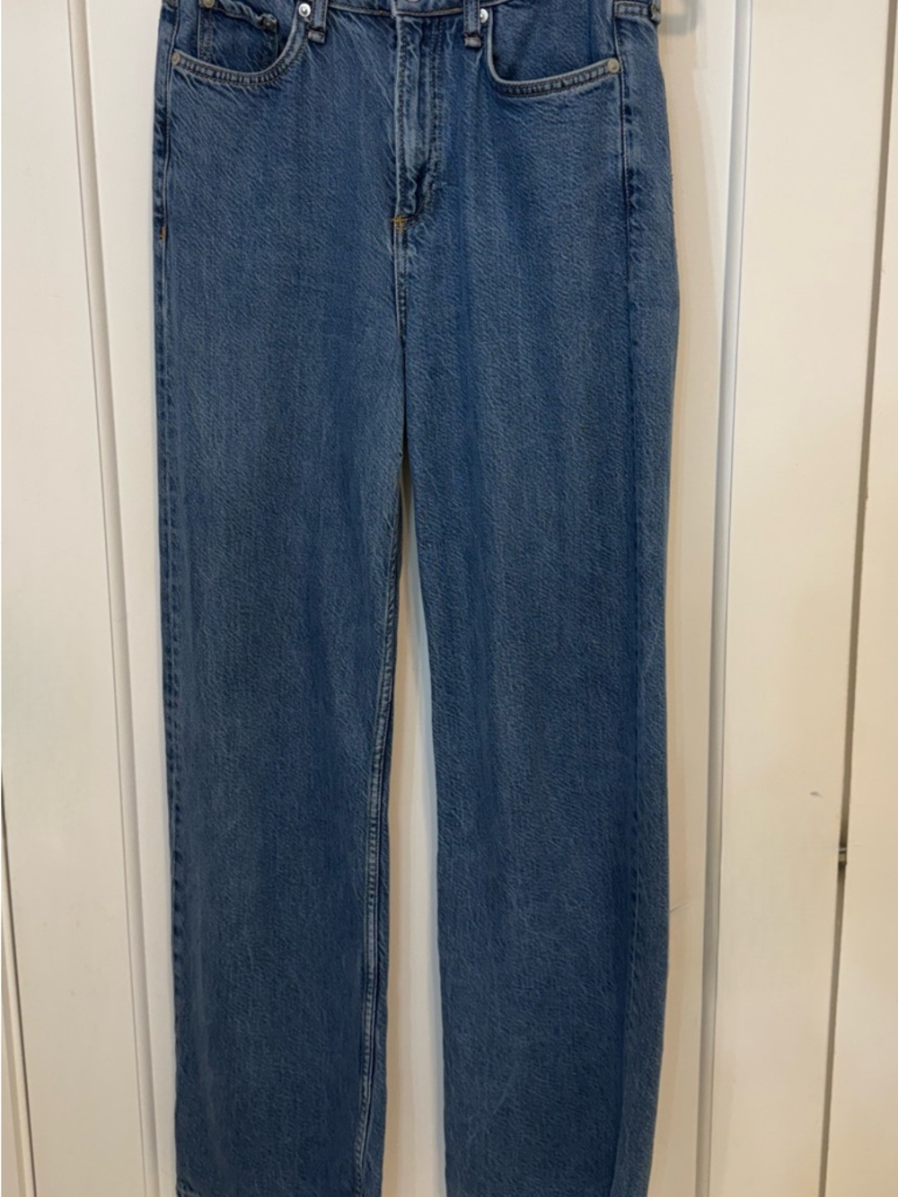 Rag & Bone Logan Low-Rise Wide Leg Jeans Lily Wash Featherweight Denim Size 26 - Picture 4 of 9